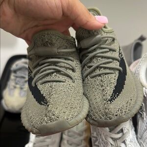 AUTHENTIC YEEZY Gray and Black Knit Sneakers
